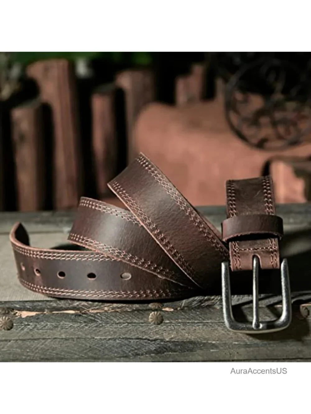 Men's Full Grain Leather Casual Jean Belt Handmade 35mm Heavy Duty Dress Belt